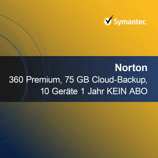 Norton 360 Premium, 75 Go de sauvegarde cloud, 10 appareils 1 an SANS ABONNEMENT