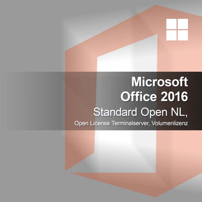 Microsoft Office 2016 Standard Open NL, Licence Ouverte Terminalserver, Licence en volume