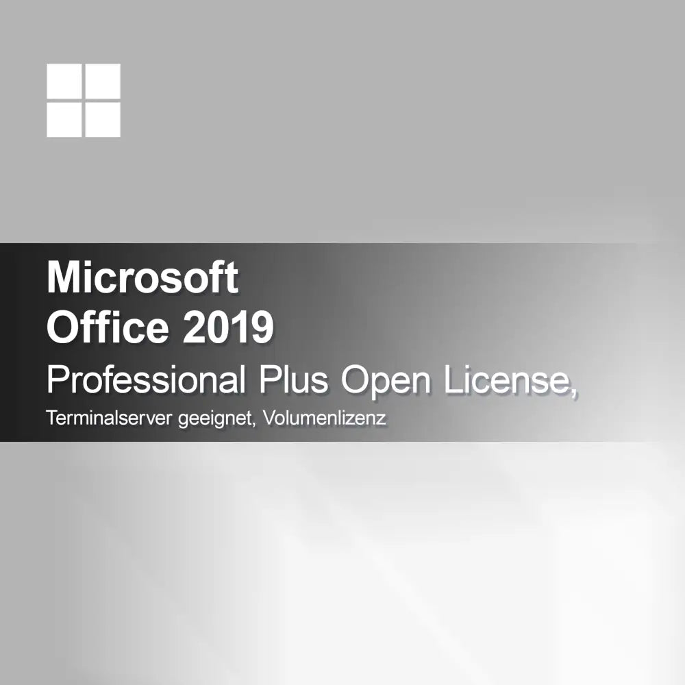 Microsoft Office 2019 Professional Plus Licence Open, compatible Terminalserver, licence en volume