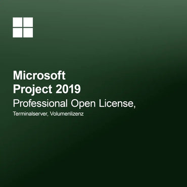 Microsoft Project 2019 Professional Licence Open, serveur terminal, licence en volume