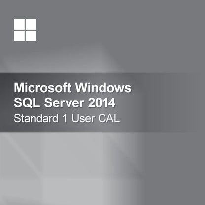Microsoft SQL Server 2014 Standard 1 utilisateur CAL