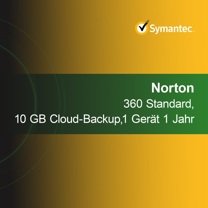 Norton 360 Standard, 10 Go de sauvegarde cloud, 1 appareil 1 an